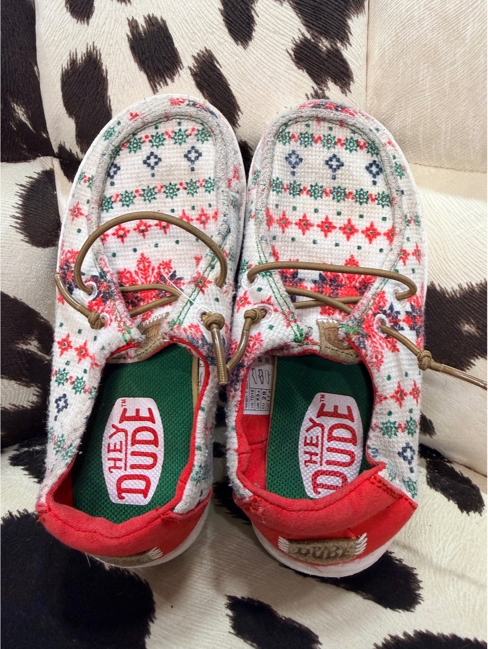 Hey Dude Wendy Ugly Sweater Casual Shoes Size US 10